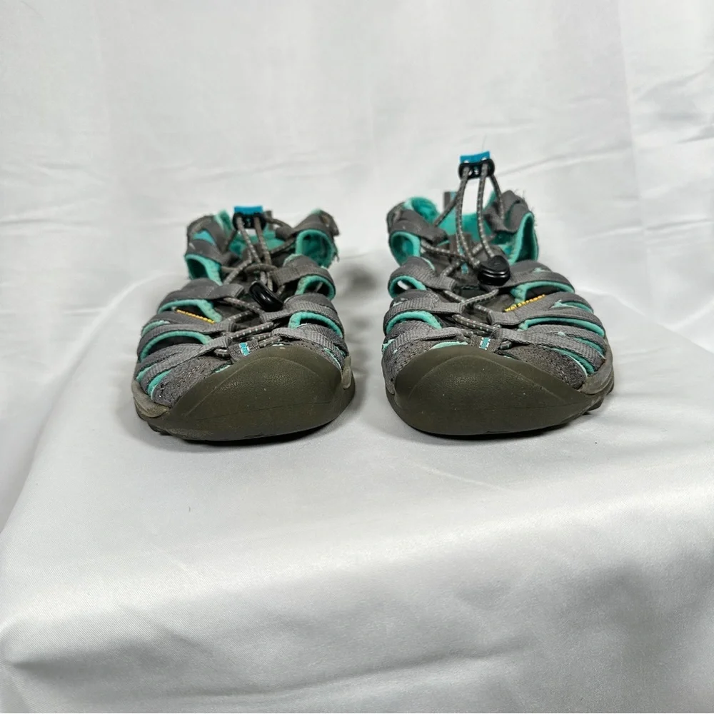 KEEN Whisper Women’s 8.5 Gray Teal Waterproof Hiking Sandals Closed Toe Gorpcore - Picture 3 of 12